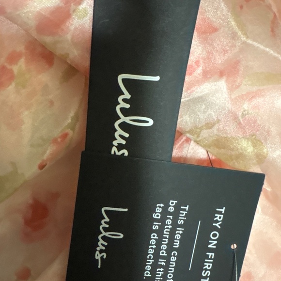 Lulus Captivating Sweetheart Pink Floral Tiered Puff Sleeve Mini Dress - Size L - Picture 2 of 2